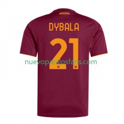 Camiseta de Fútbol AS Roma Dybala 21 Hombre Casa 2025-2026 Manga Corta