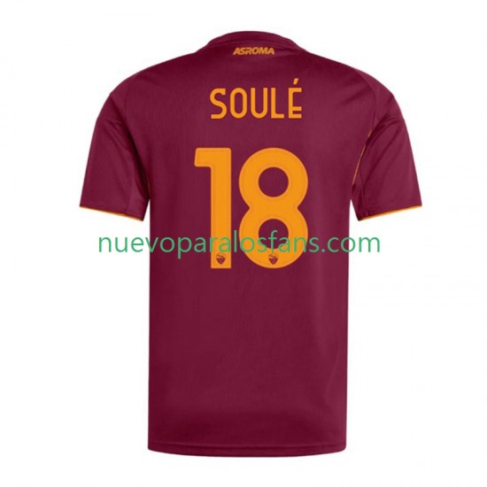 Camiseta de Fútbol AS Roma Soule 18 Hombre Casa 2025-2026 Manga Corta