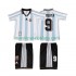 Camiseta de Fútbol Argentina BATISUTA 9 Retro Niño Casa 1998 Manga Corta