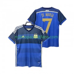 Camiseta de Fútbol Argentina DI MARIA 7 2014 Retro Hombre Exterior Manga Corta