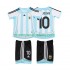 Camiseta de Fútbol Argentina RIQUELME 10 2007 Retro Niño Casa 2006 Manga Corta