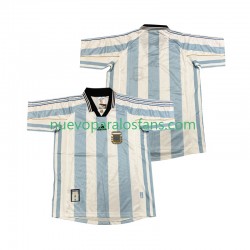 Camiseta de Fútbol Argentina Retro Hombre Casa 1998 Manga Corta
