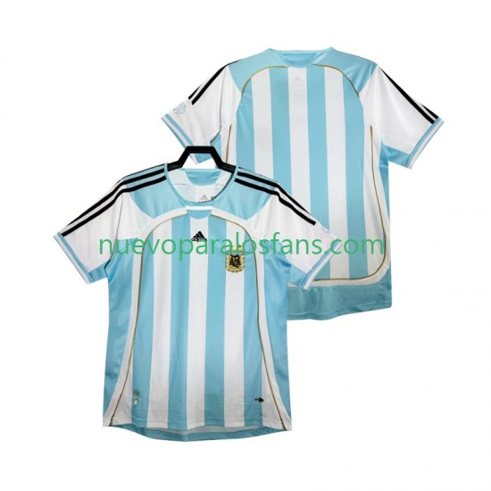 Camiseta de Fútbol Argentina 2014 Retro Hombre Casa Manga Corta