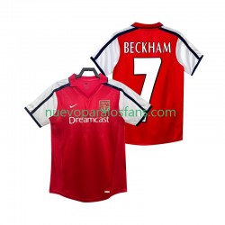 Camiseta de Fútbol Arsenal BECKHAM 7 2001 Retro Hombre Casa 2002 Manga Corta