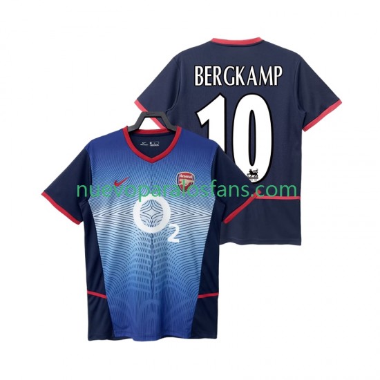 Camiseta de Fútbol Arsenal BERGKAMP 10 Retro Hombre Exterior 2004 2002 Manga Corta