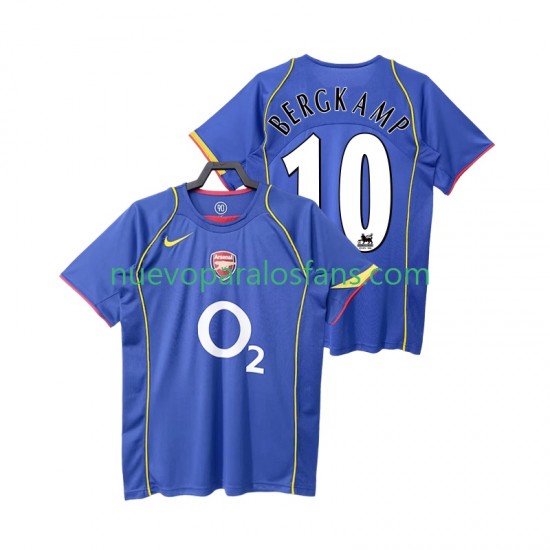 Camiseta de Fútbol Arsenal BERGKAMP 10 2005 Retro Hombre Exterior 2004 Manga Corta