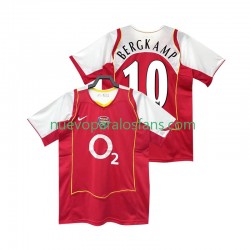 Camiseta de Fútbol Arsenal BERGKAMP 10 2005 Retro Hombre Casa 2004 Manga Corta