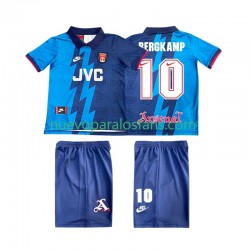 Camiseta de Fútbol Arsenal BERGKAMP 10 1995 1996 Retro Niño Exterior Manga Corta