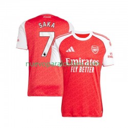 Camiseta de Fútbol Arsenal Bukayo Saka 7 Hombre Casa 2025-2026 Manga Corta