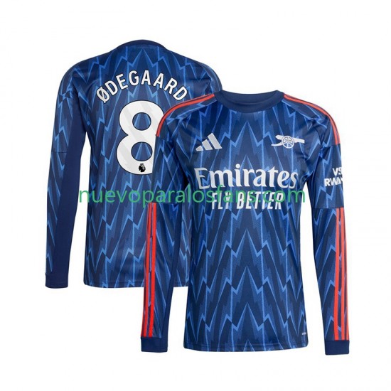 Camiseta de Fútbol Arsenal Martin Odegaard 8 Hombre Exterior 2025-2026 Manga Larga