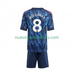 Camiseta de Fútbol Arsenal Martin Odegaard 8 Niño Exterior 2025-2026 Manga Corta