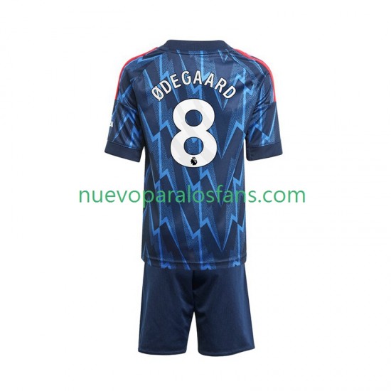 Camiseta de Fútbol Arsenal Martin Odegaard 8 Niño Exterior 2025-2026 Manga Corta