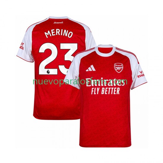 Camiseta de Fútbol Arsenal Merino 23 Hombre Casa 2025-2026 Manga Corta