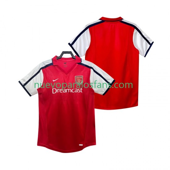 Camiseta de Fútbol Arsenal 2001 Retro Hombre Casa 2002 Manga Corta