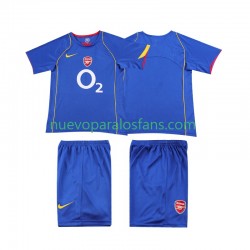 Camiseta de Fútbol Arsenal 2005 Retro Niño Exterior 2004 Manga Corta