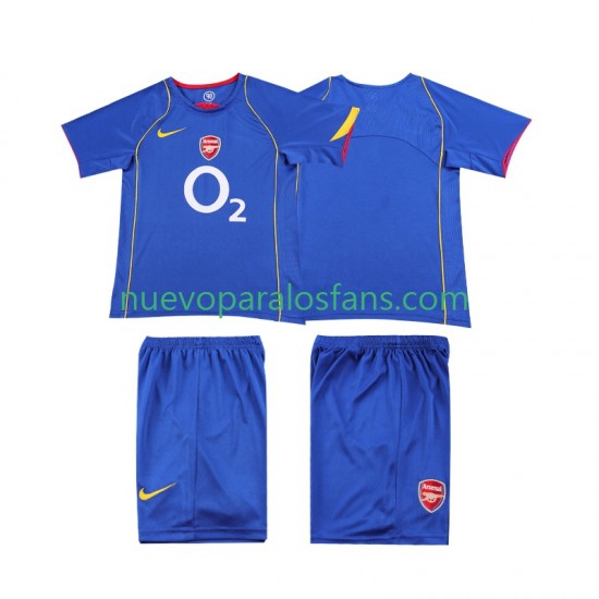 Camiseta de Fútbol Arsenal 2005 Retro Niño Exterior 2004 Manga Corta