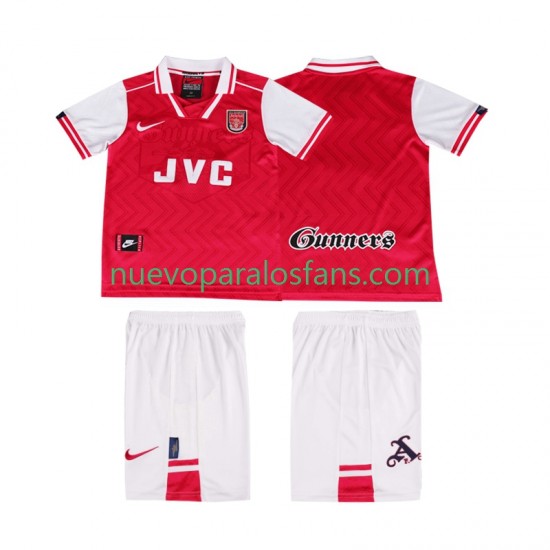 Camiseta de Fútbol Arsenal 1996 1997 Retro Niño Casa Manga Corta