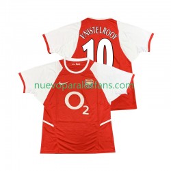 Camiseta de Fútbol Arsenal Ruud van Nistelrooy 10 2003 Retro Hombre Casa 2002 Manga Corta