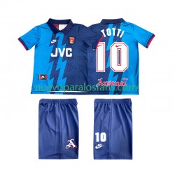 Camiseta de Fútbol Arsenal TOTTI 10 1995 1996 Retro Niño Exterior Manga Corta