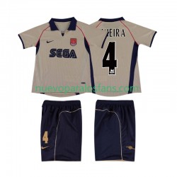 Camiseta de Fútbol Arsenal VIEIRA 4 2001 Retro Niño Exterior 2002 Manga Corta
