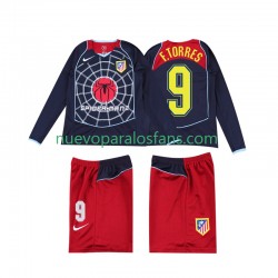 Camiseta de Fútbol Atlético Madrid F TORRES 9 2005 Retro Niño Exterior 2004 Manga Larga