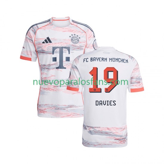 Camiseta de Fútbol Bayern de Múnich Alphonso Davies 19 Hombre Exterior 2025-2026 Manga Corta