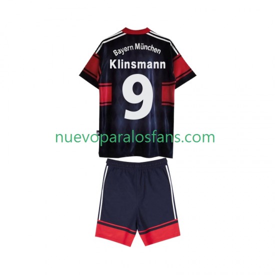 Camiseta de Fútbol Bayern de Múnich Klinsmann 9 1997 Retro Niño Casa 1999 Manga Corta
