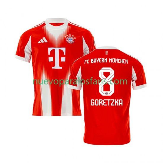 Camiseta de Fútbol Bayern de Múnich Leon Goretzka 8 Hombre Casa 2025-2026 Manga Corta