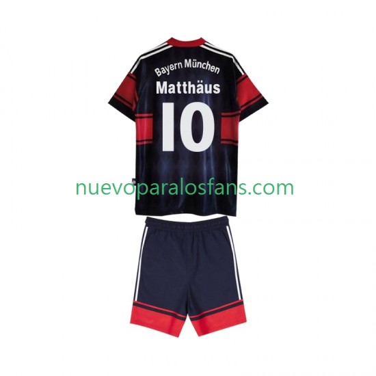 Camiseta de Fútbol Bayern de Múnich Matthas 10 1997 Retro Niño Casa 1999 Manga Corta
