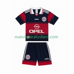 Camiseta de Fútbol Bayern de Múnich 1997 Retro Niño Casa 1999 Manga Corta