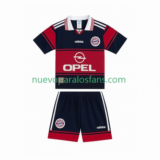 Camiseta de Fútbol Bayern de Múnich 1997 Retro Niño Casa 1999 Manga Corta