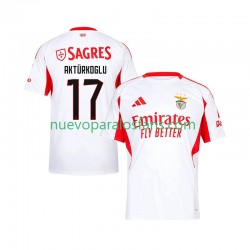 Camiseta de Fútbol Benfica Kerem Akturkoglu 17 Hombre Exterior 2025-2026 Manga Corta