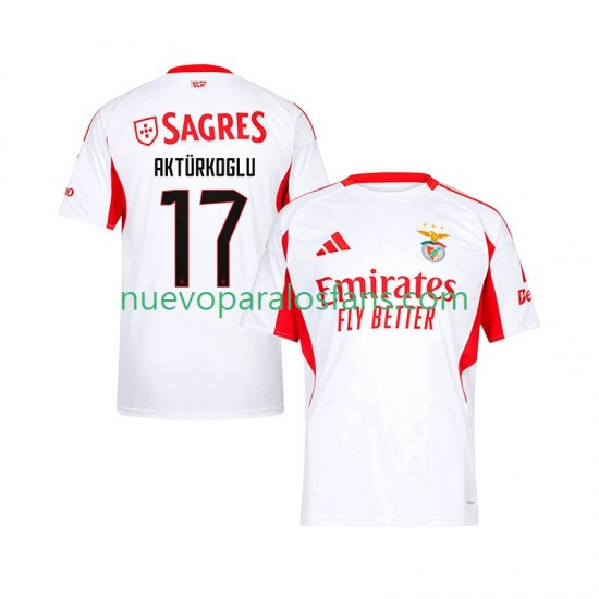 Camiseta de Fútbol Benfica Kerem Akturkoglu 17 Hombre Exterior 2025-2026 Manga Corta