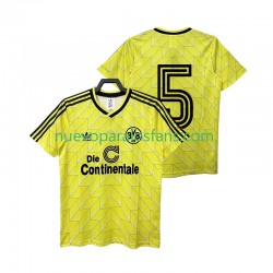 Camiseta de Fútbol Borussia Dortmund 5 1988 1989 Retro Hombre Casa Manga Corta
