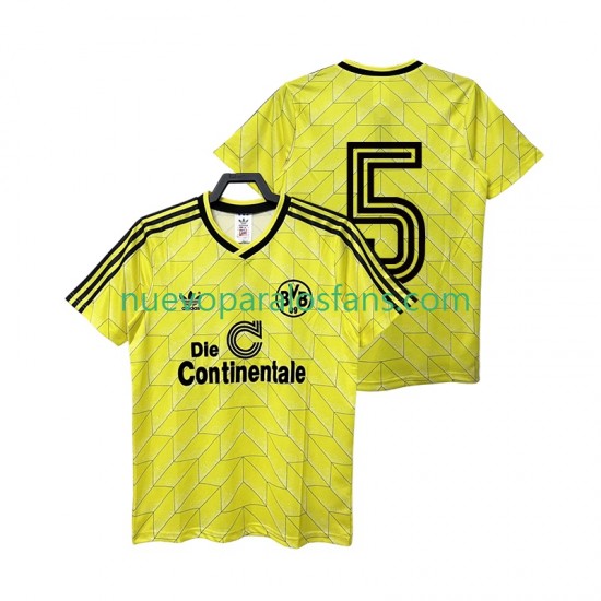 Camiseta de Fútbol Borussia Dortmund 5 1988 1989 Retro Hombre Casa Manga Corta