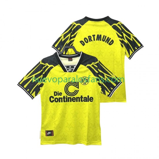 Camiseta de Fútbol Borussia Dortmund 1995 Retro Hombre Casa 1994 Manga Corta