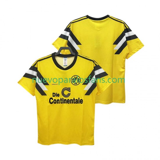 Camiseta de Fútbol Borussia Dortmund DFB-POKAL 1989 Retro Hombre Casa Manga Corta