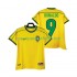 Camiseta de Fútbol Brasil RONALDO 9 Retro Hombre Casa 1998 Manga Corta