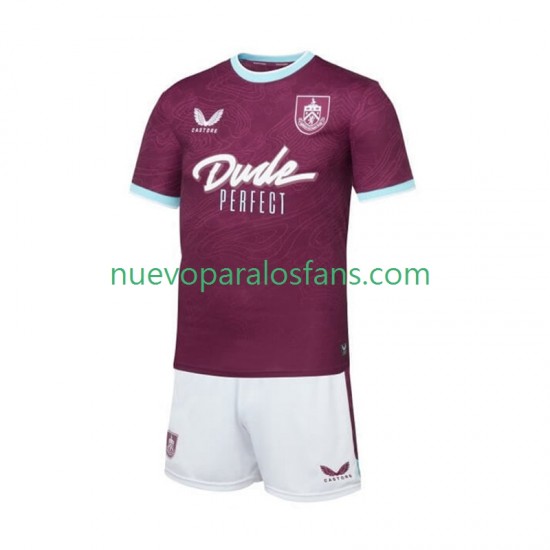 Camiseta de Fútbol Burnley Niño Casa 2025-2026 Manga Corta