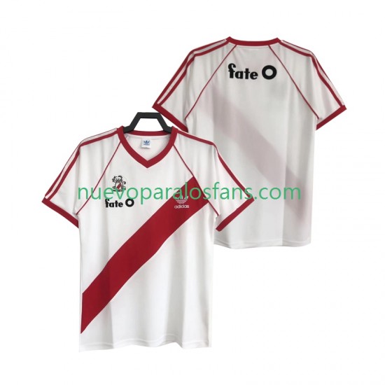Camiseta de Fútbol CA River Plate 1986 Retro Hombre Casa Manga Corta