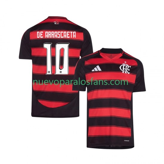 Camiseta de Fútbol CR Flamengo Giorgian de Arrascaeta 10 Hombre Casa 2025-2026 Manga Corta