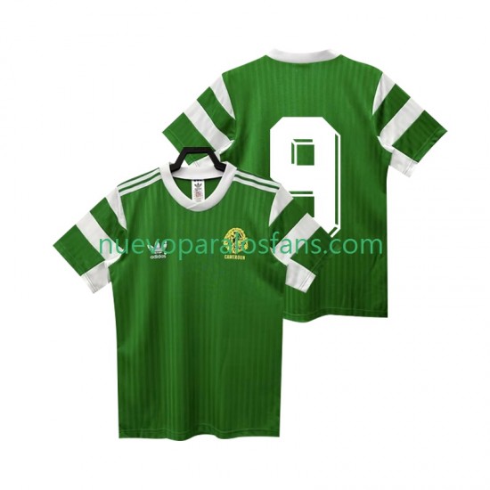 Camiseta de Fútbol Camerún 9 1990 Retro Hombre Casa Manga Corta