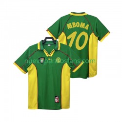 Camiseta de Fútbol Camerún MBOBA 10 Retro Hombre Casa 1998 Manga Corta
