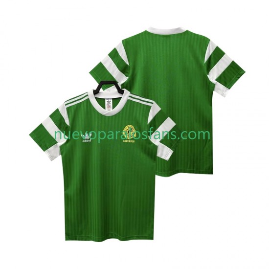 Camiseta de Fútbol Camerún 1990 Retro Hombre Casa Manga Corta