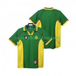 Camiseta de Fútbol Camerún Retro Hombre Casa 1998 Manga Corta
