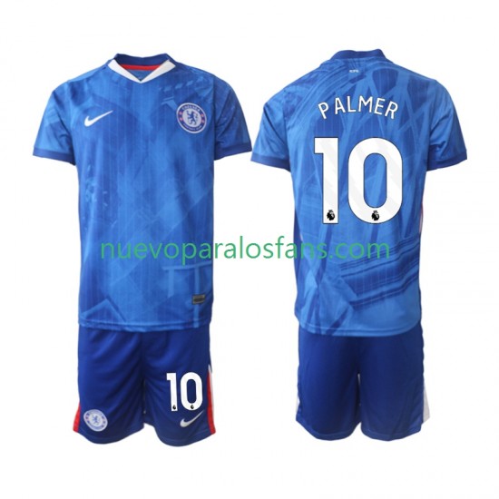 Camiseta de Fútbol Chelsea Cole Palmer 10 Niño Casa 2025-2026 Manga Corta