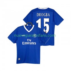 Camiseta de Fútbol Chelsea DROGBA 15 2003 2005 Retro Hombre Casa Manga Corta
