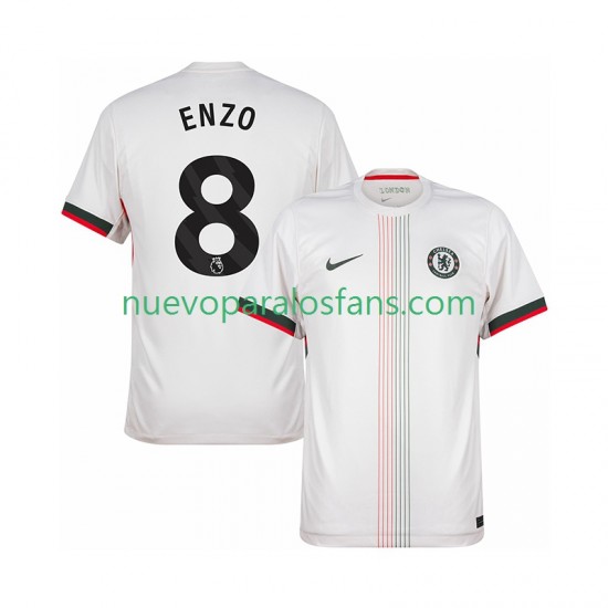 Camiseta de Fútbol Chelsea Enzo Fernandez 8 Hombre Exterior 2025-2026 Manga Corta