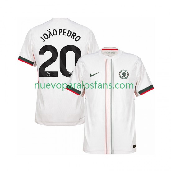 Camiseta de Fútbol Chelsea joao pedro 20 Hombre Exterior 2025-2026 Manga Corta