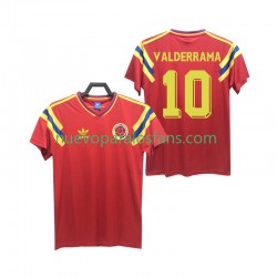 Camiseta de Fútbol Colombia VALDERRAMA 10 1990 Retro Hombre Exterior Manga Corta